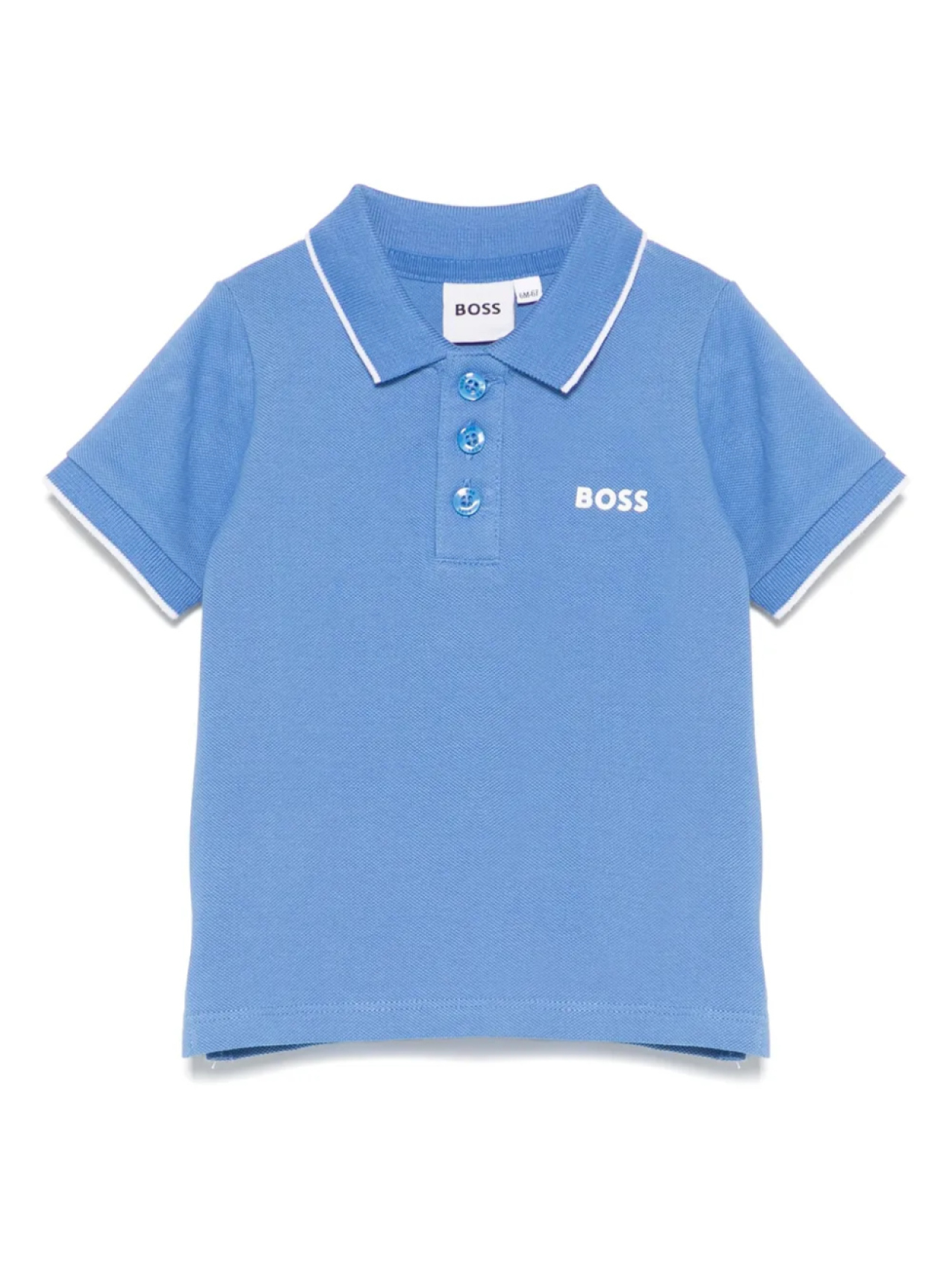 

Рубашка-поло с логотипом BOSS Kidswear, синий