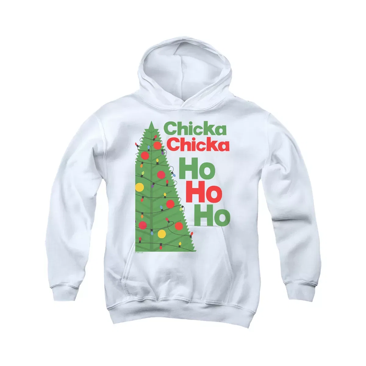Детский худи с длинным рукавом Chicka Chicka Boom Boom Christmas LOGOVISION, White