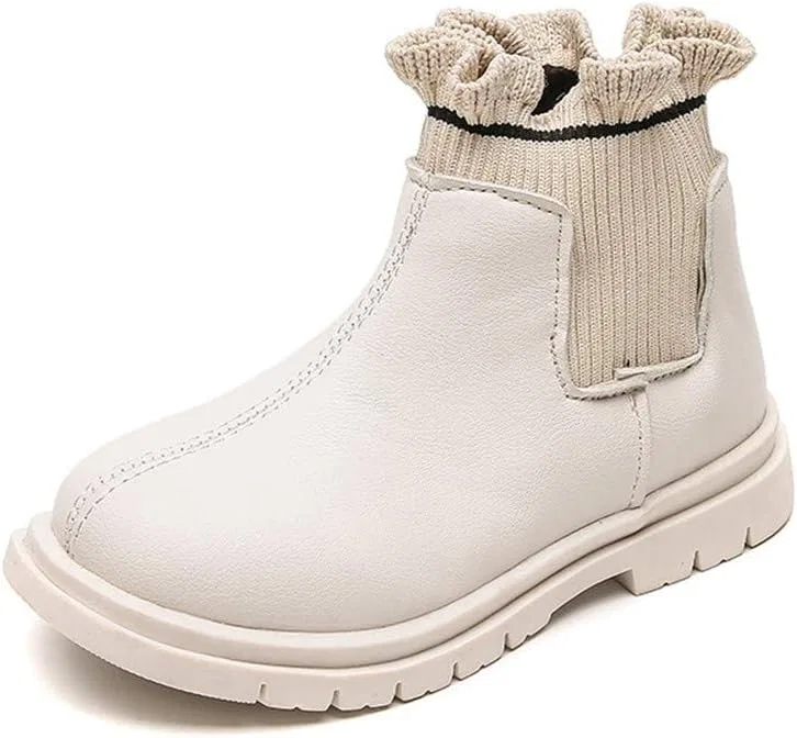 Детские зимние ботинки для девочек с боковой молнией DAYISS, White