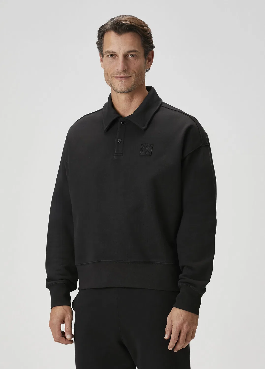 Свитшот Calvin Klein Weight Terry, черный — фото 3