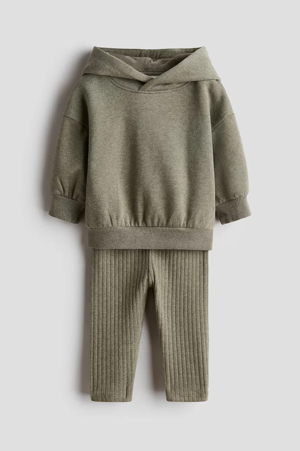 Комплект из двух предметов из хлопка H&M, Khakigrün