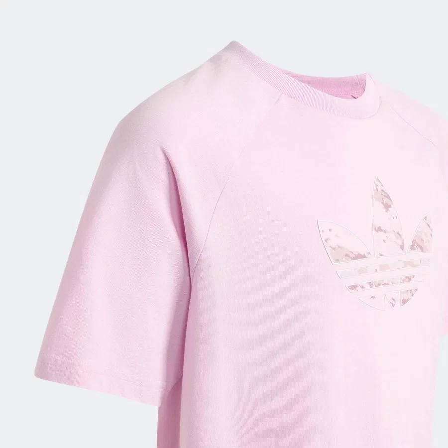 Футболка с принтом Graphic Trefoil Loose adidas, Розовый — фото 3