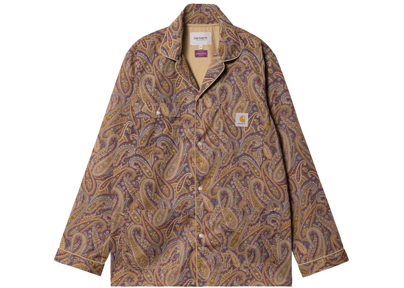 Детская пижама с принтом Paisley Park Liberty Print Carhartt, коричневый — фото 2
