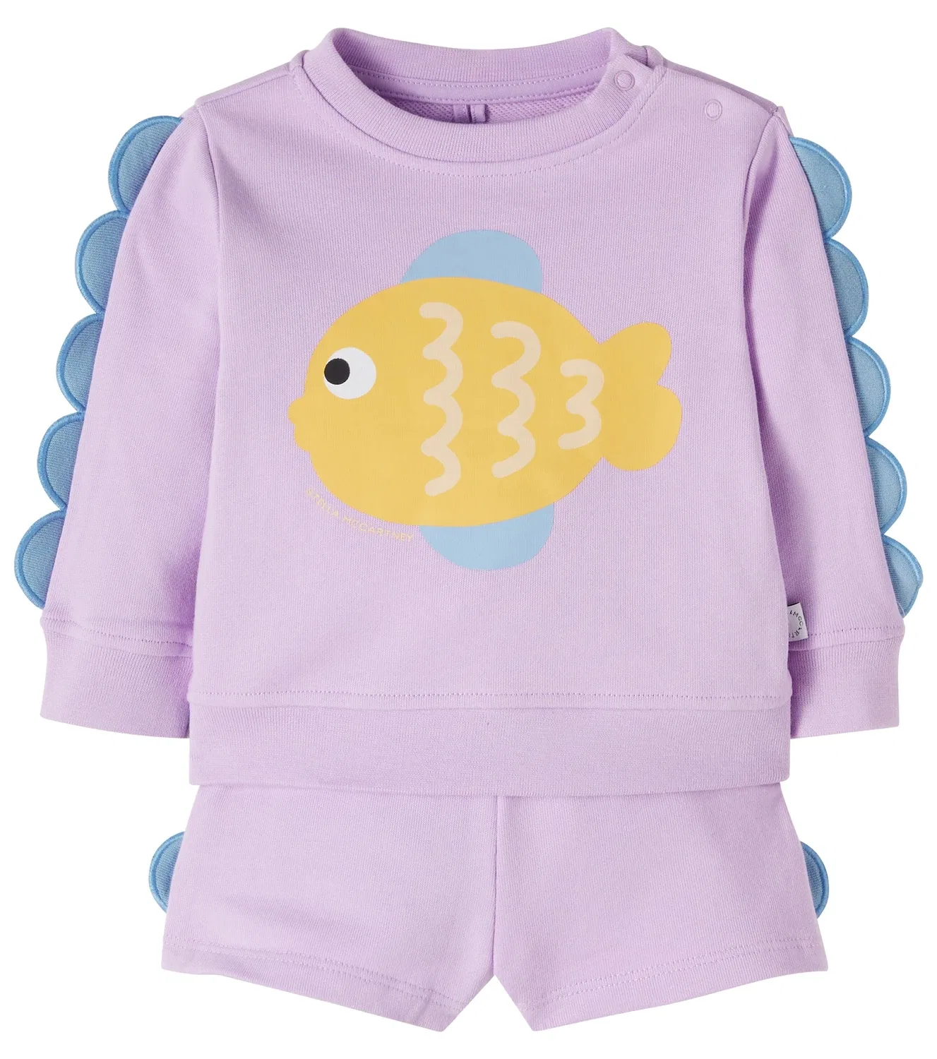 Комплект из топа и шорт с принтом Stella Mccartney Kids, фиолетовый