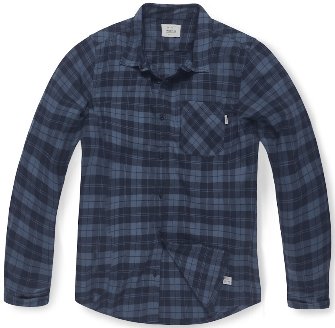 

Рубашка Vintage Industries Riley Flannel, синяя, Серый, Рубашка Vintage Industries Riley Flannel, синяя