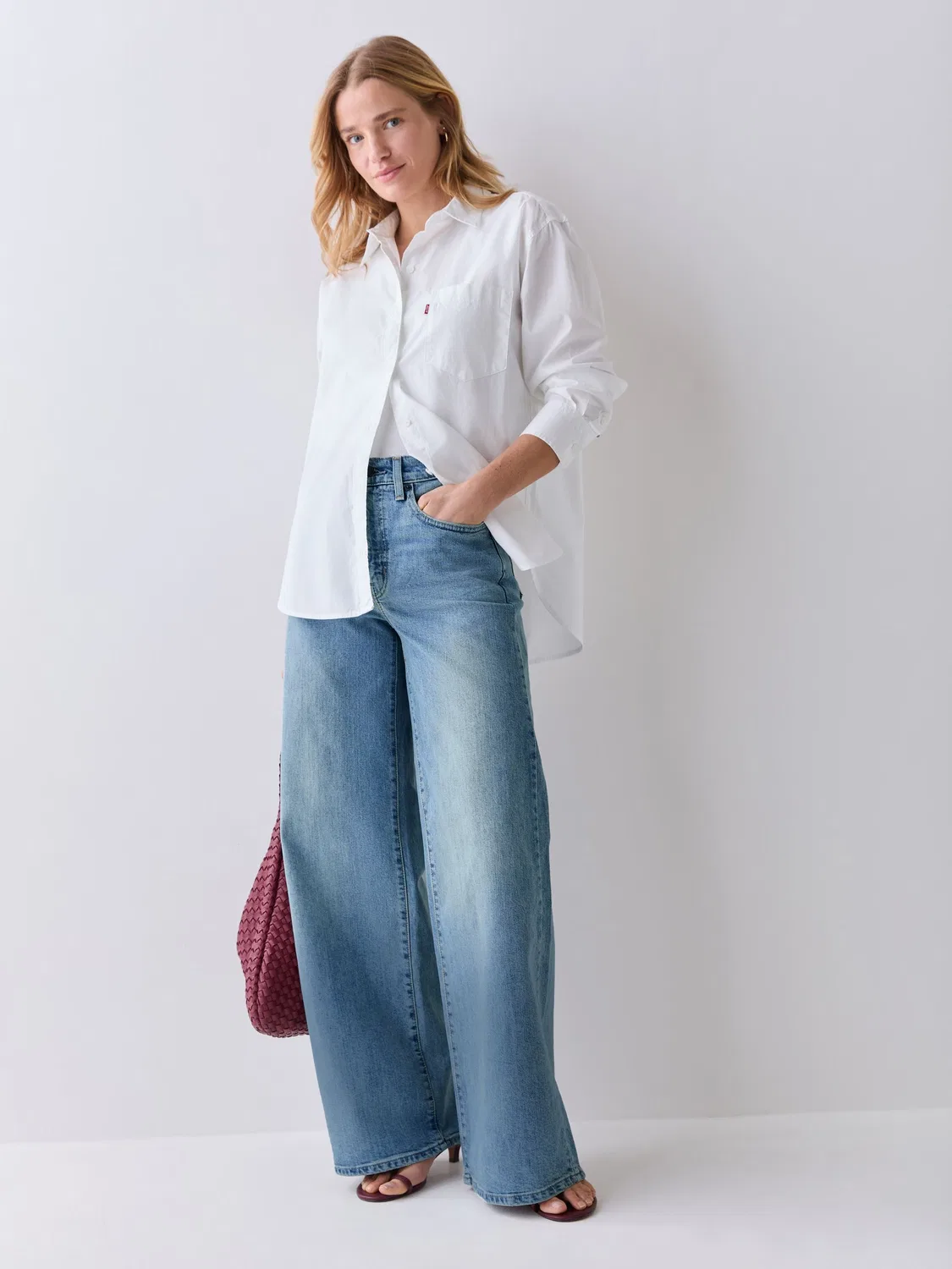 Джинсы с высокой посадкой и широкими штанинами, модель 728 Levi's, Sweet Success Blue