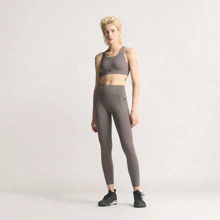 Спортивный бюстгальтер с высокой поддержкой Optime Power adidas, Коричневый