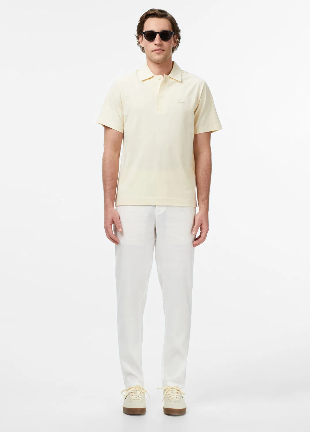Чиносы Lacoste, tapered fit, белый