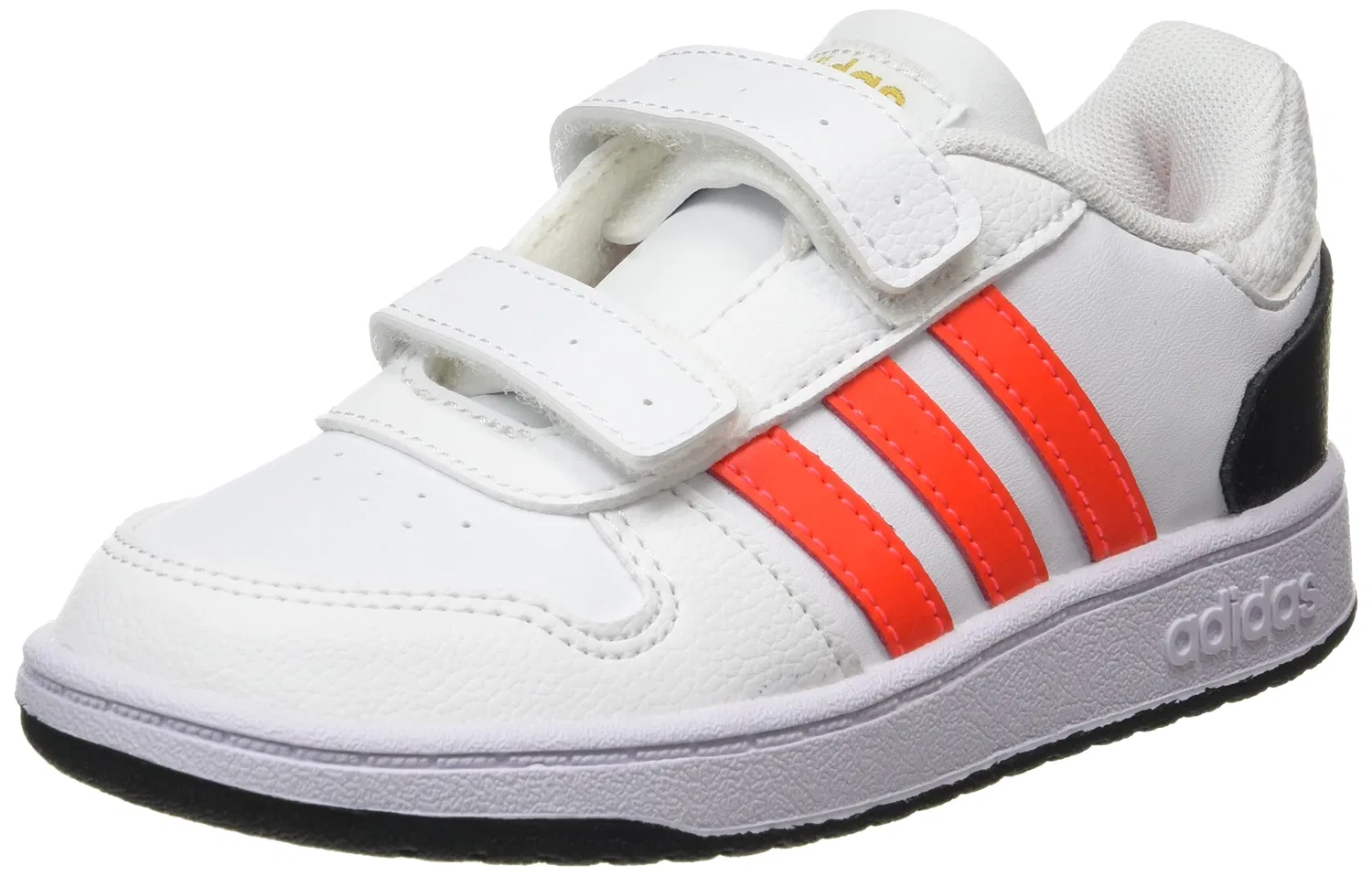 Детские кроссовки для мальчиков с высокой посадкой Hoops 2.0 Cmf I Adidas, White Red Solar Black