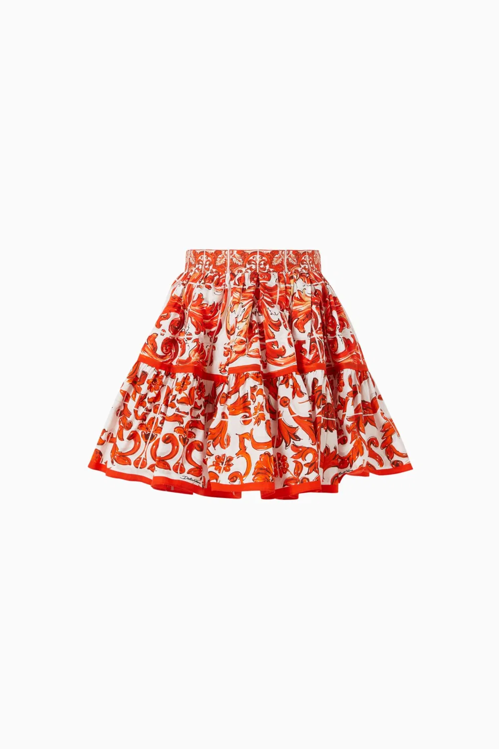 Юбка с принтом майолика Dolce & Gabbana