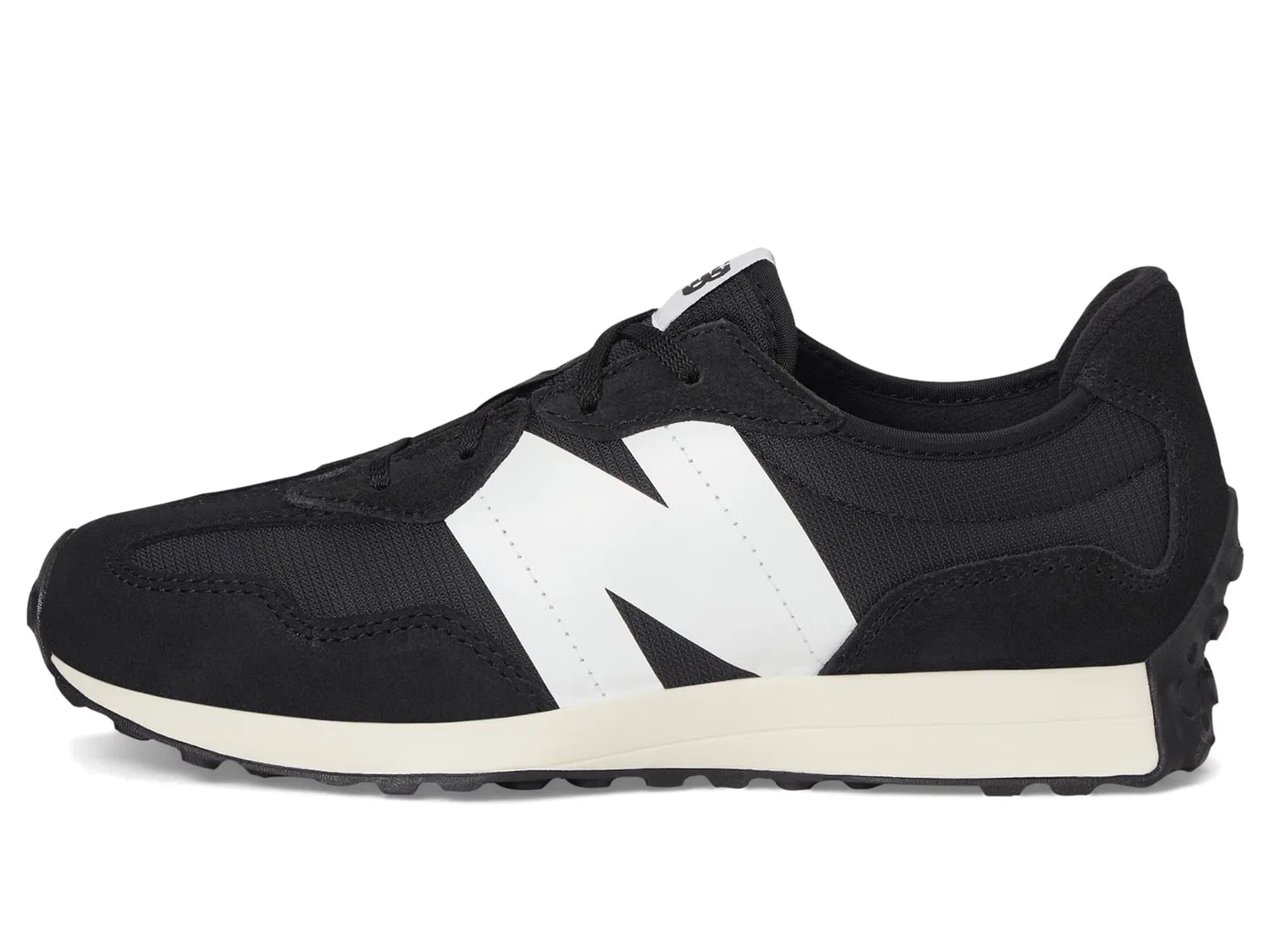 Детские кроссовки для мальчиков с закрытой шнуровкой 327v1 New Balance, Black White — фото 4