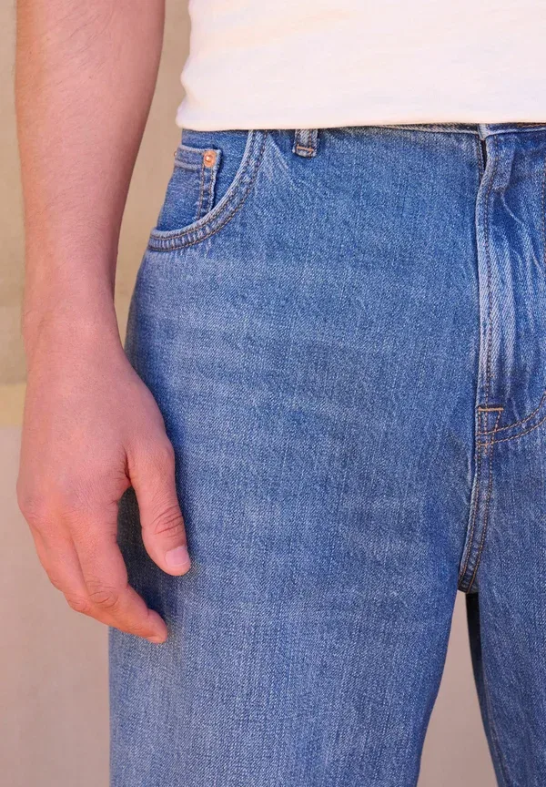 Джинсы свободного кроя Baggy fit Next, mid blue, синий — фото 3