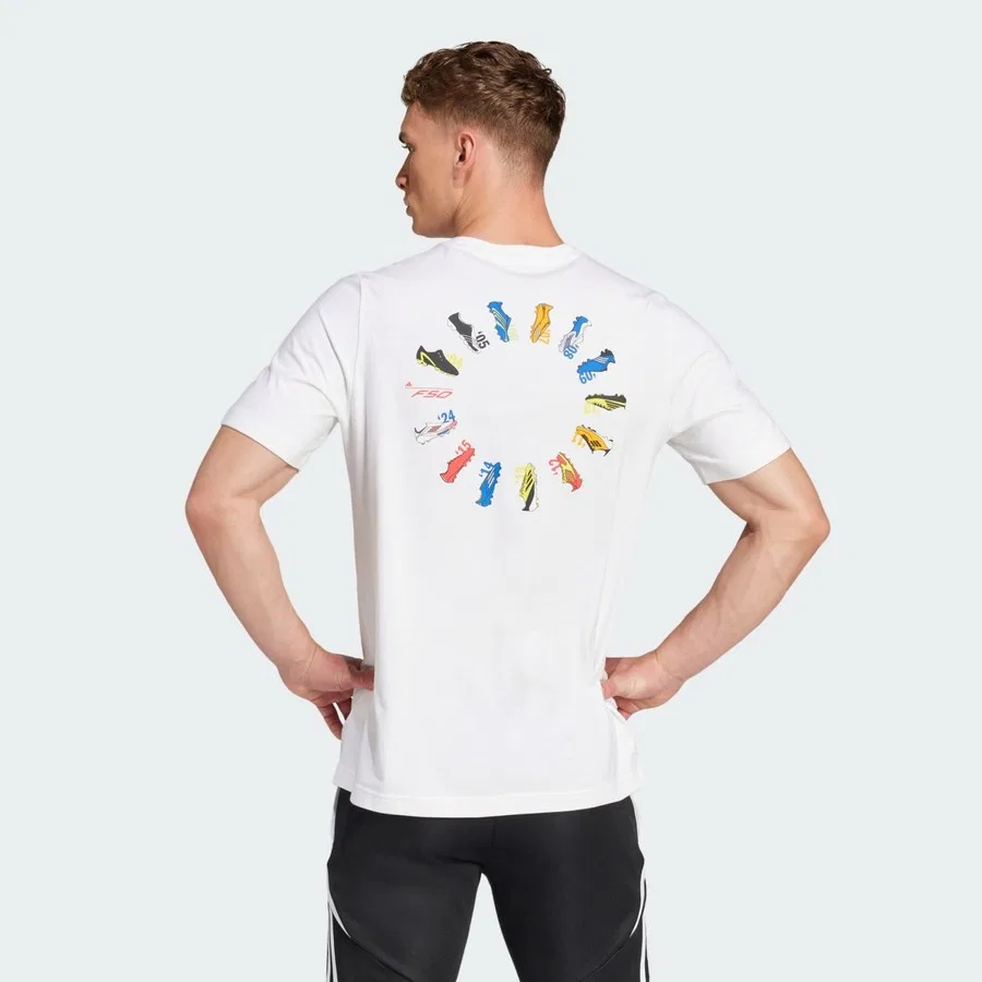 Футболка с графическим принтом F50 History adidas, Белый — фото 2