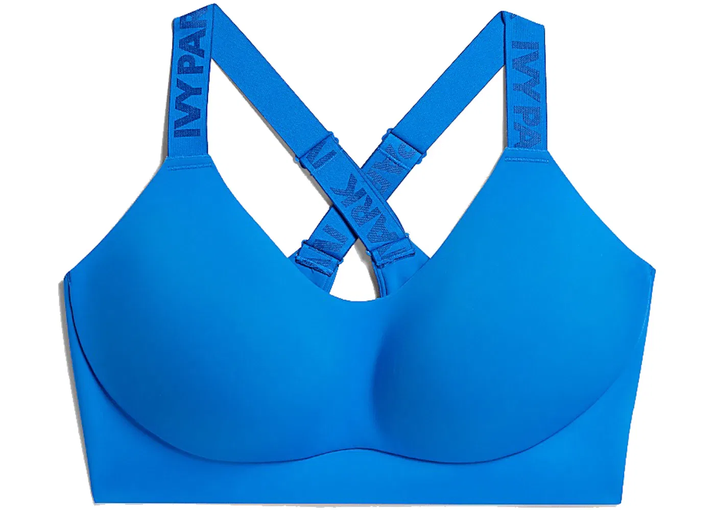 Женский бюстгальтер с вырезами средней поддержки Ivy Park Cutout Bra (Plus Size) Adidas, Glory Blue