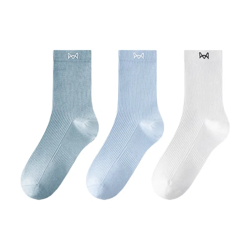 Детские носки до середины икры, комплект из 3 пар, Mid-Calf Socks, MIIOW
