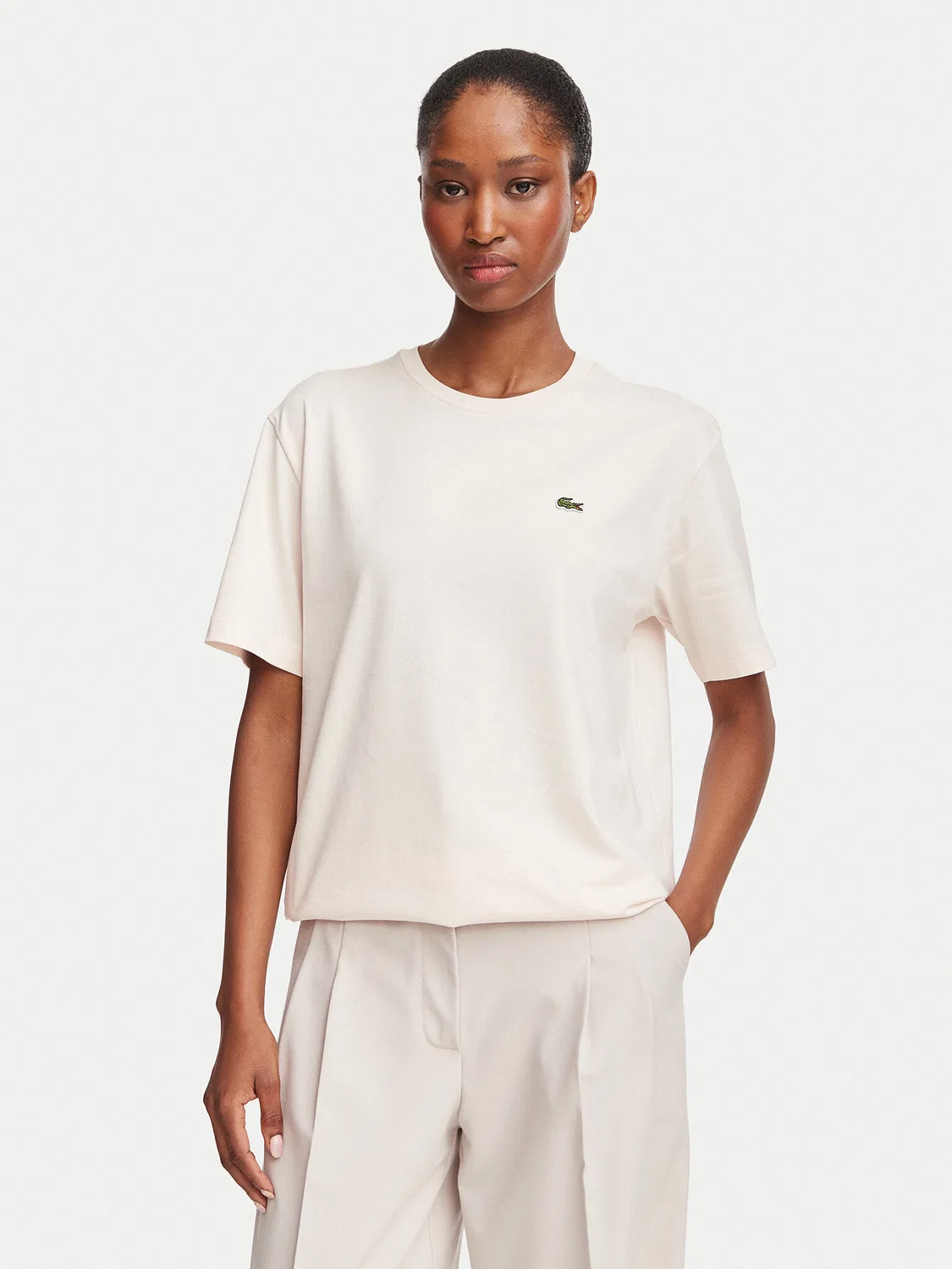 Женская футболка стандартного кроя Lacoste, светло-розовый