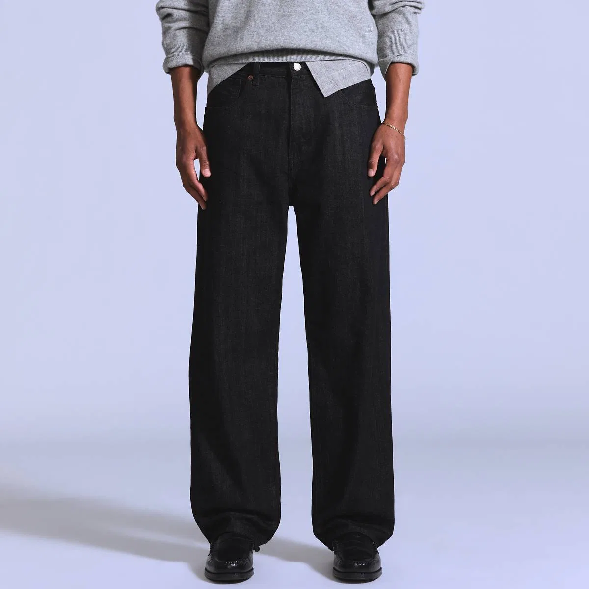 Мужские джинсы Marker с кромкой свободного кроя Levi's, Black One Wash - Black — фото 2