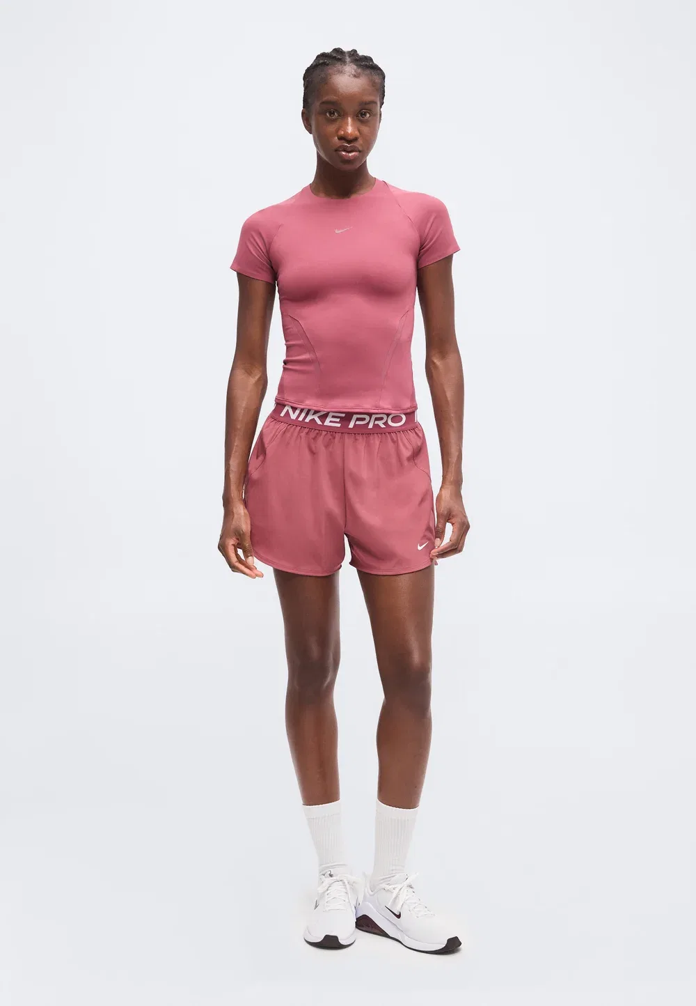 W nk df unvrsa ss top mesh - спортивная футболка Nike Performance, Pink Smoke/Mystic Dates — фото 2