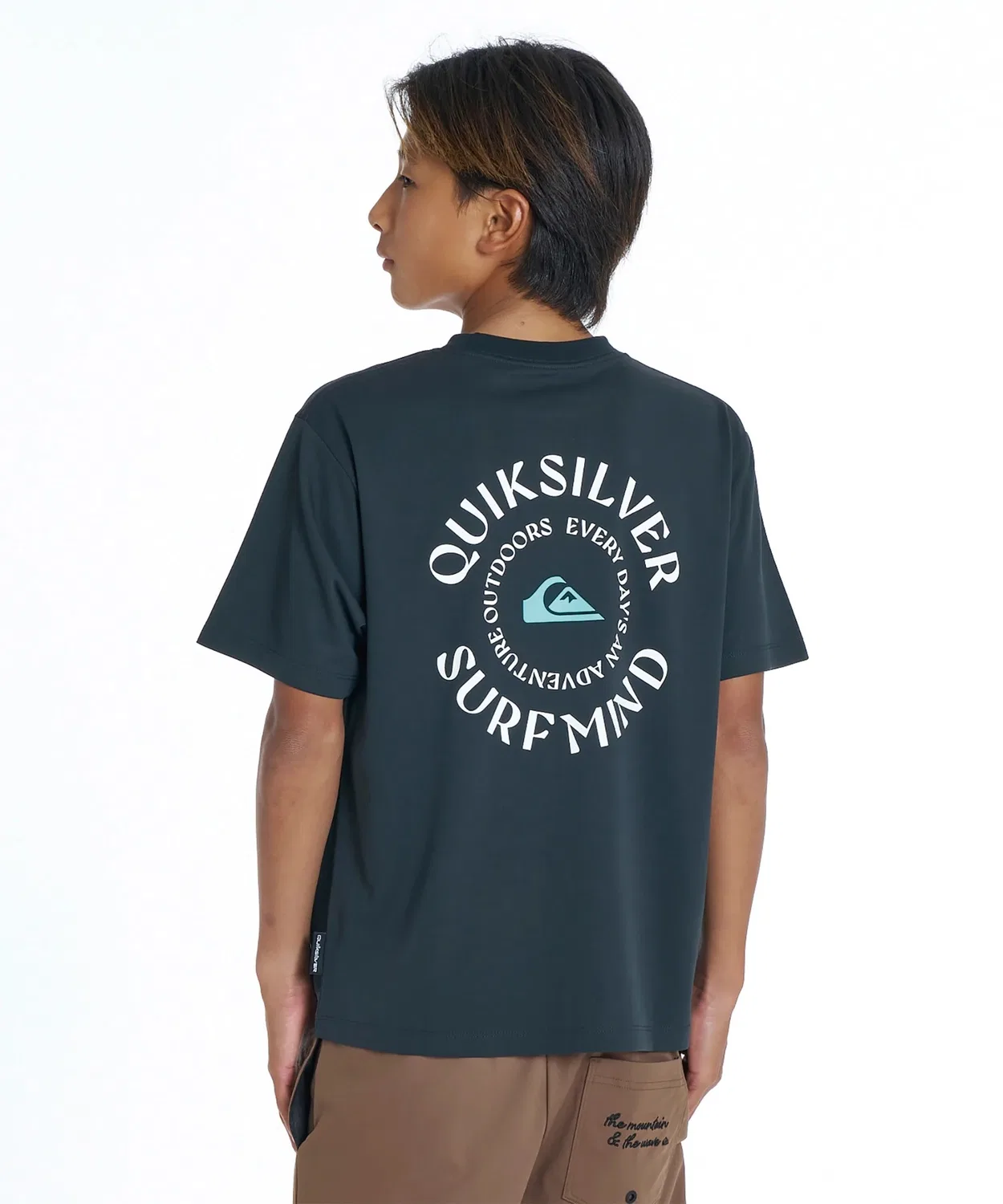 Детская футболка с принтом QS Circle SS Youth Quiksilver, Черный — фото 4