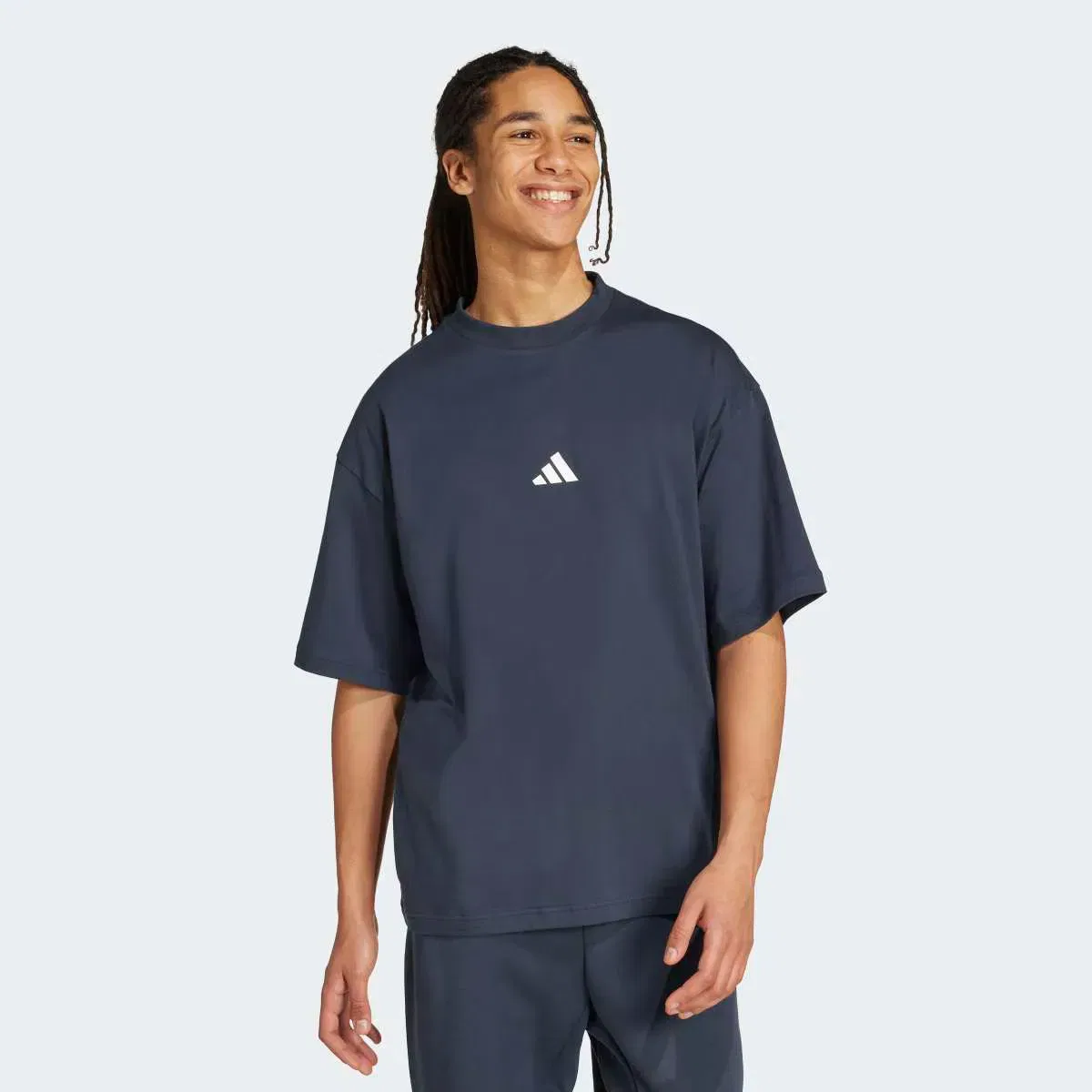 Мужская футболка хлопковая Future Icons Small Logo adidas, Azul — фото 3