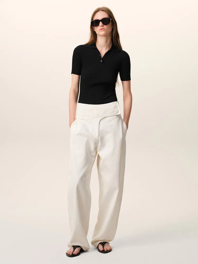 Пулловер Polo, короткий рукав AMI PARIS, Black
