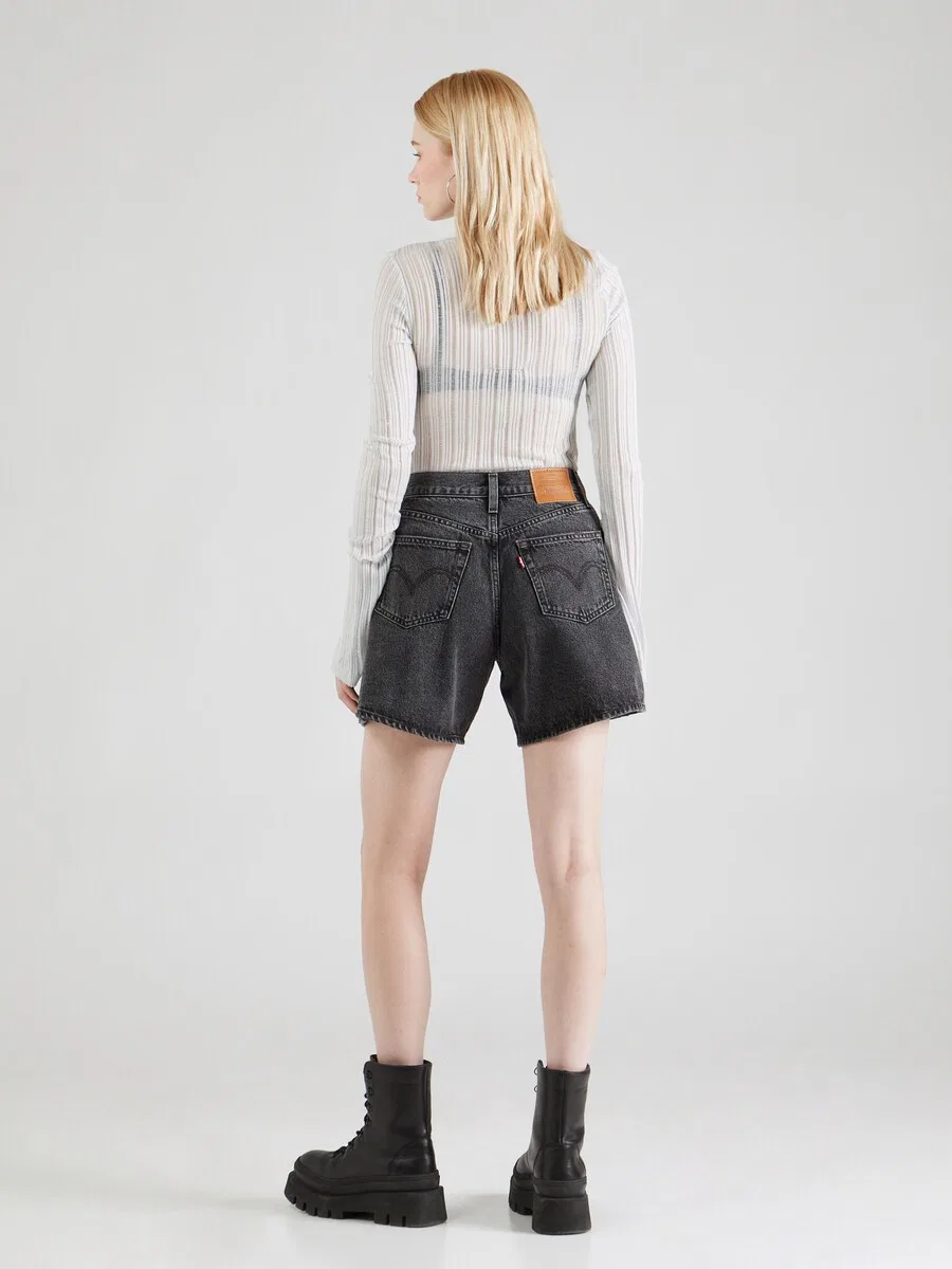 Шорты LEVI'S свободного кроя «High Baggy Short» черного цвета — фото 3