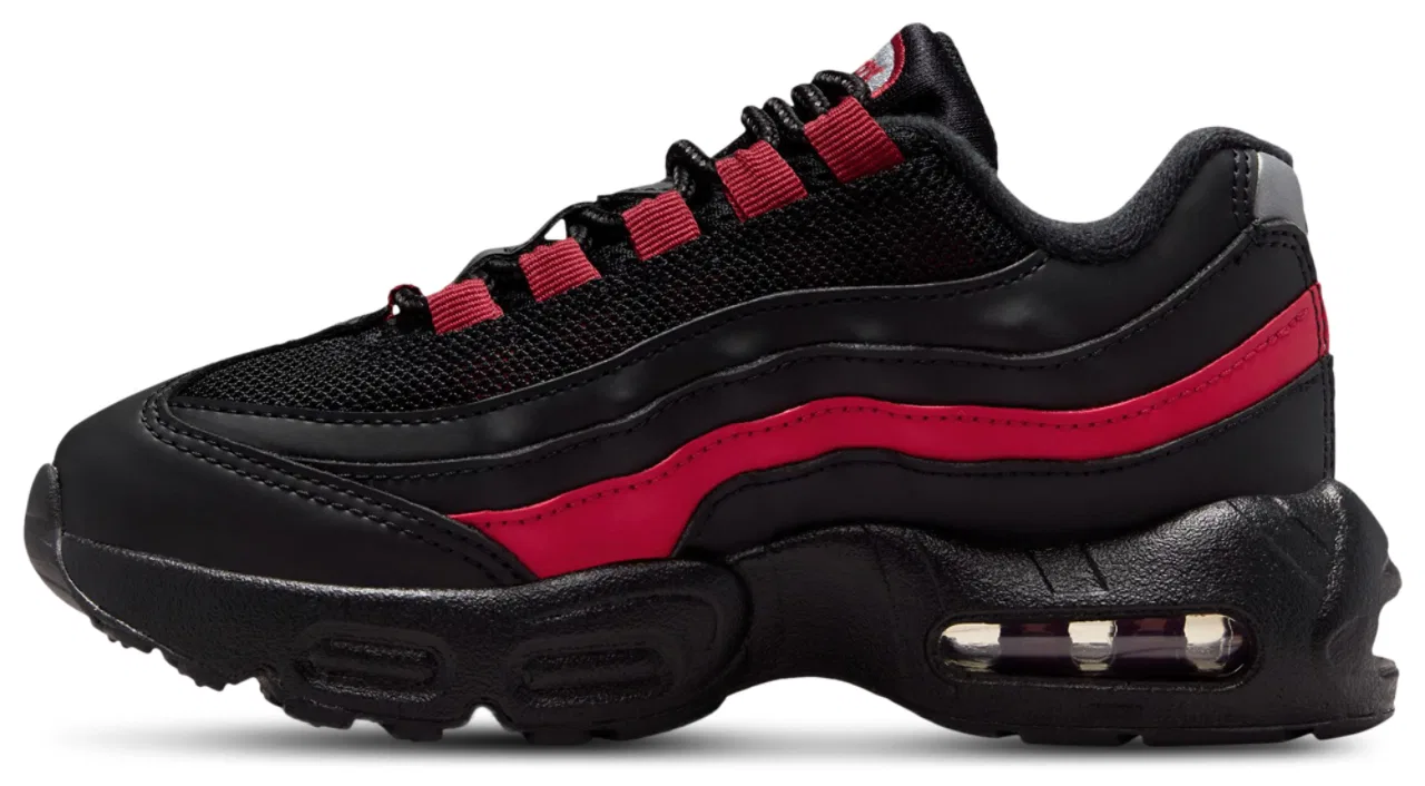 Кроссовки для мальчиков Air Max 95 Recraft Nike, цвет Black/Team Crimson/Wolf Grey — фото 2