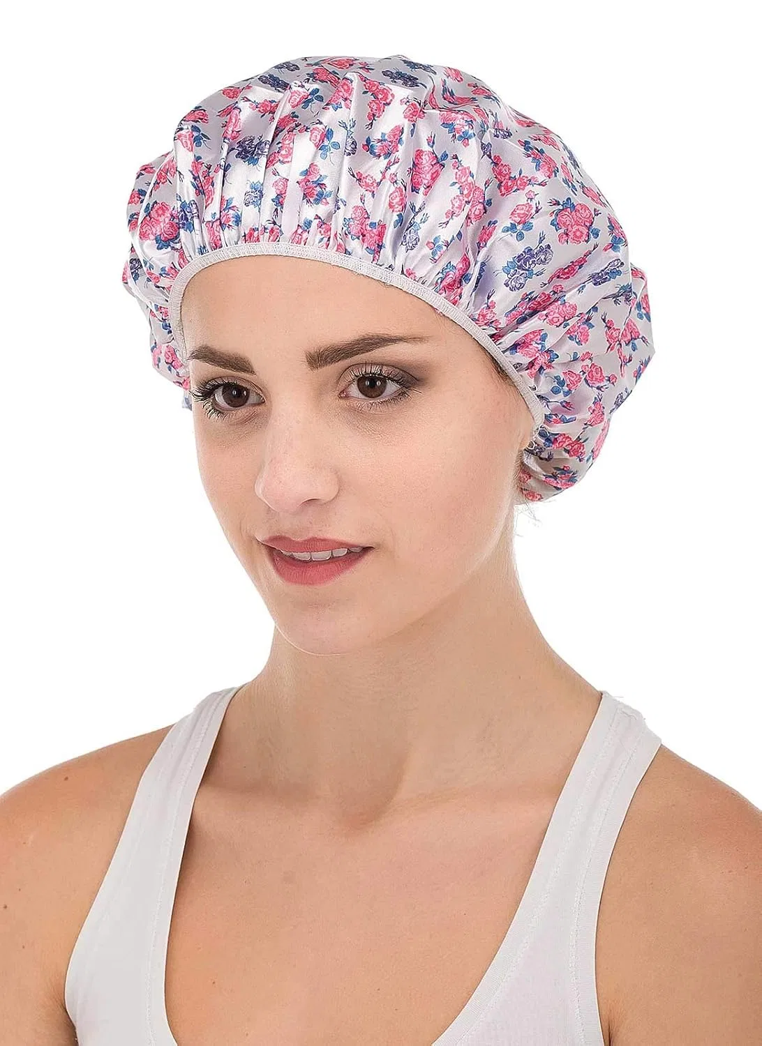 Шапочка для душа Koskaderm, 1 шт, 15.5 x 12 x 1.5 см, Pink and Blue