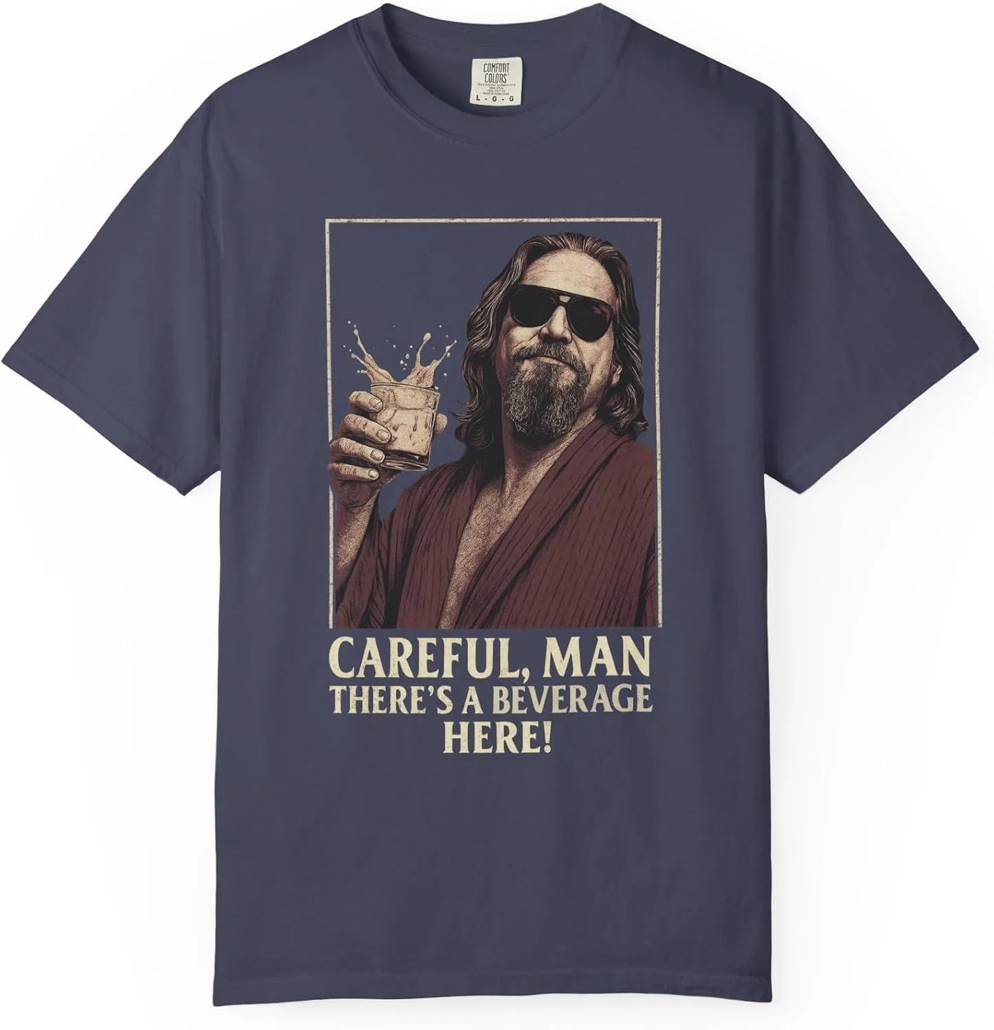 Футболка с принтом The Big Lebowski Comfort Colors, Denim
