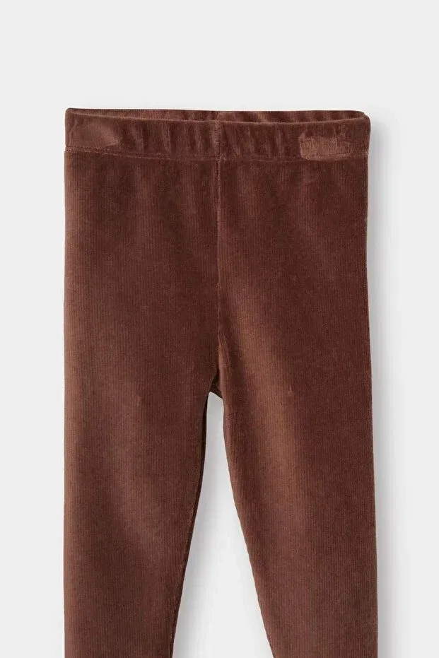 Детские леггинсы для девочек вельветовые Straight Leg Corduroy Leggings Defacto, Coffee-Bn307 — фото 2