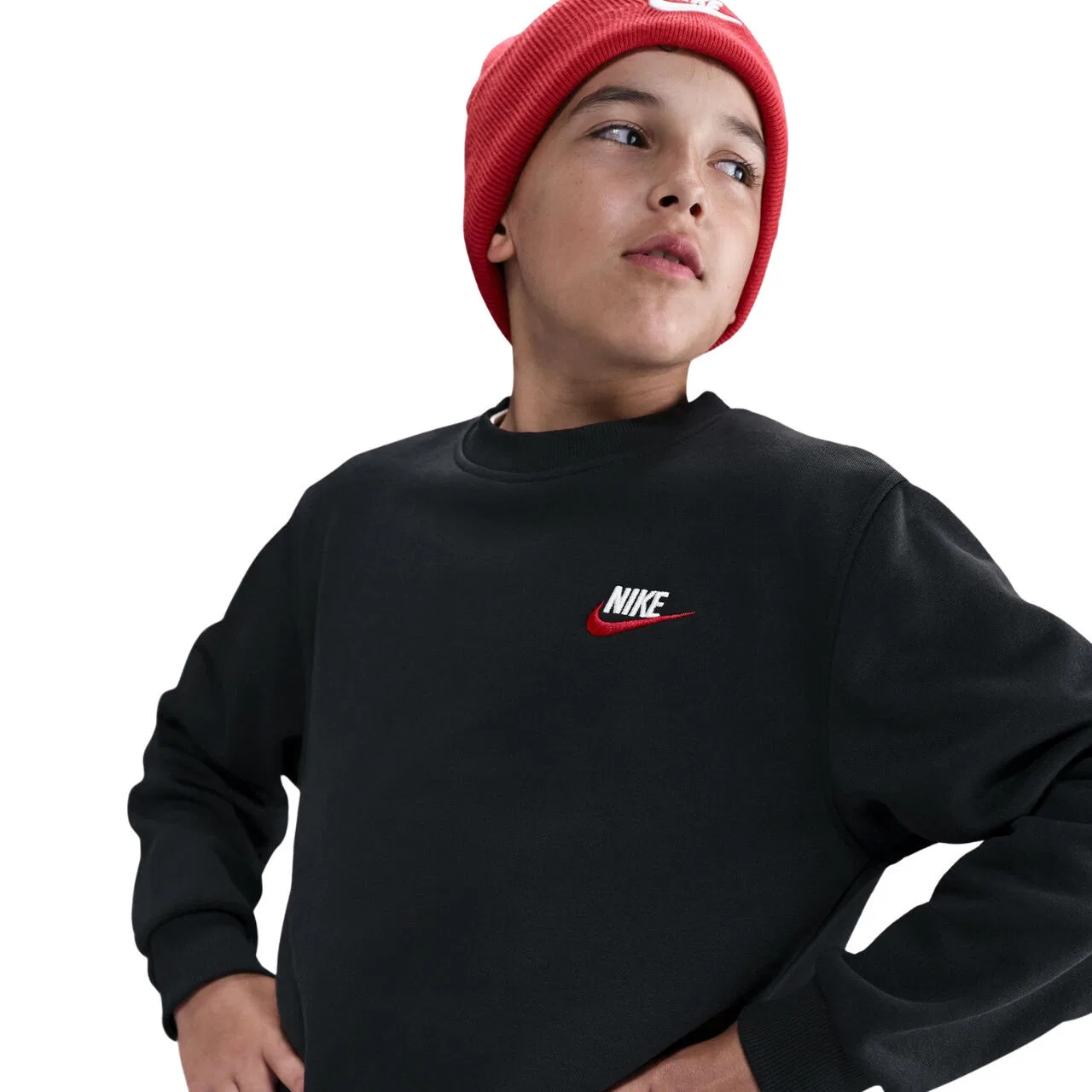 Детское худи с капюшоном Nike Sportswear Club Fleece, Schwarz — фото 4
