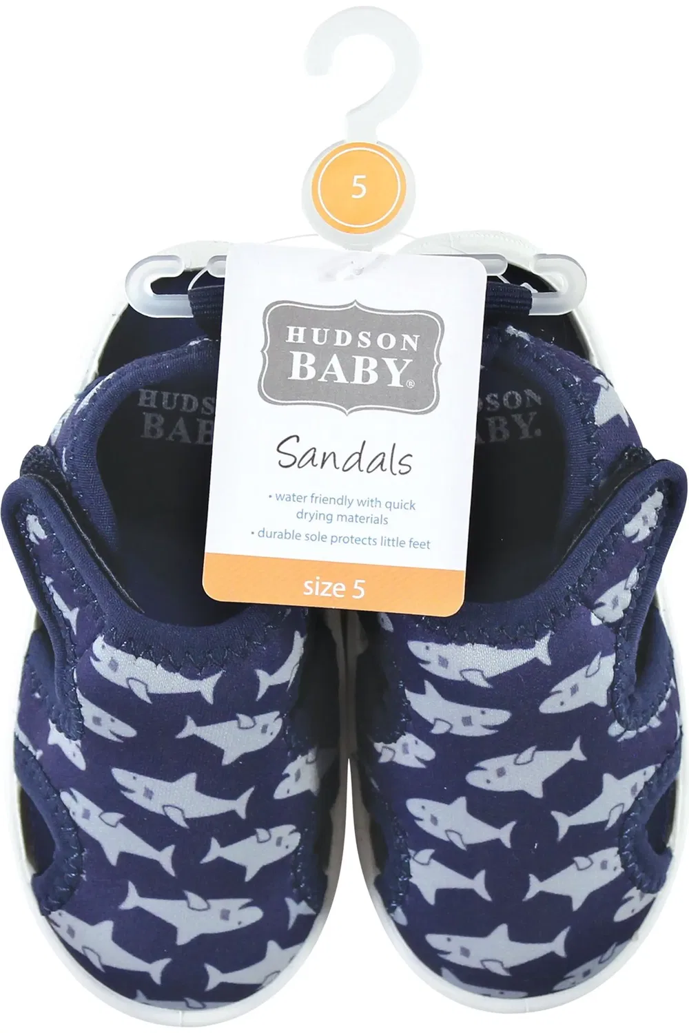 Детские водные сандалии на эластичной ткани Hybrid Water Sandals Hudson Baby, Navy Shark — фото 2