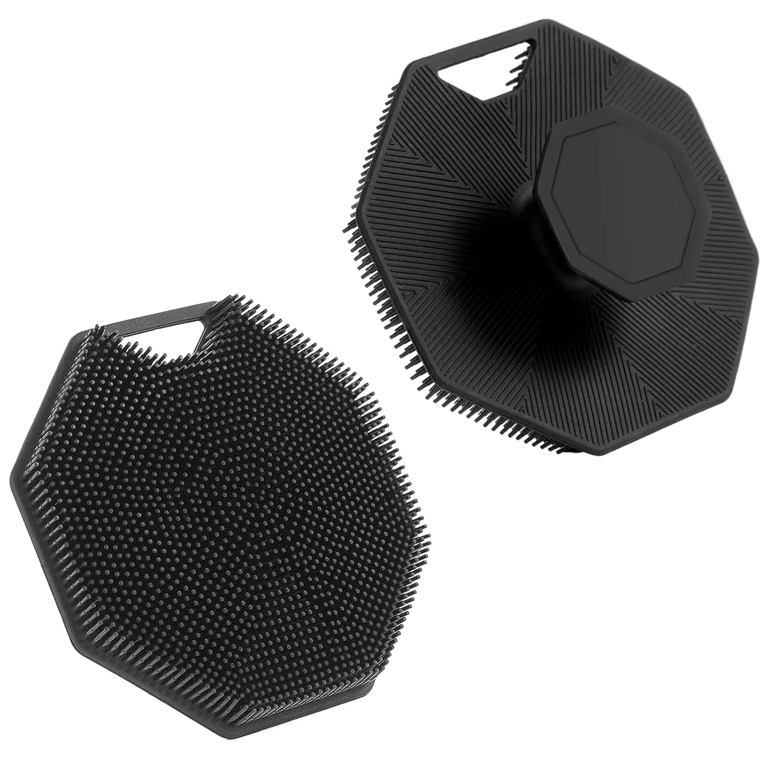 Скребок для тела силиконовый, 2 шт, Qewro, Black