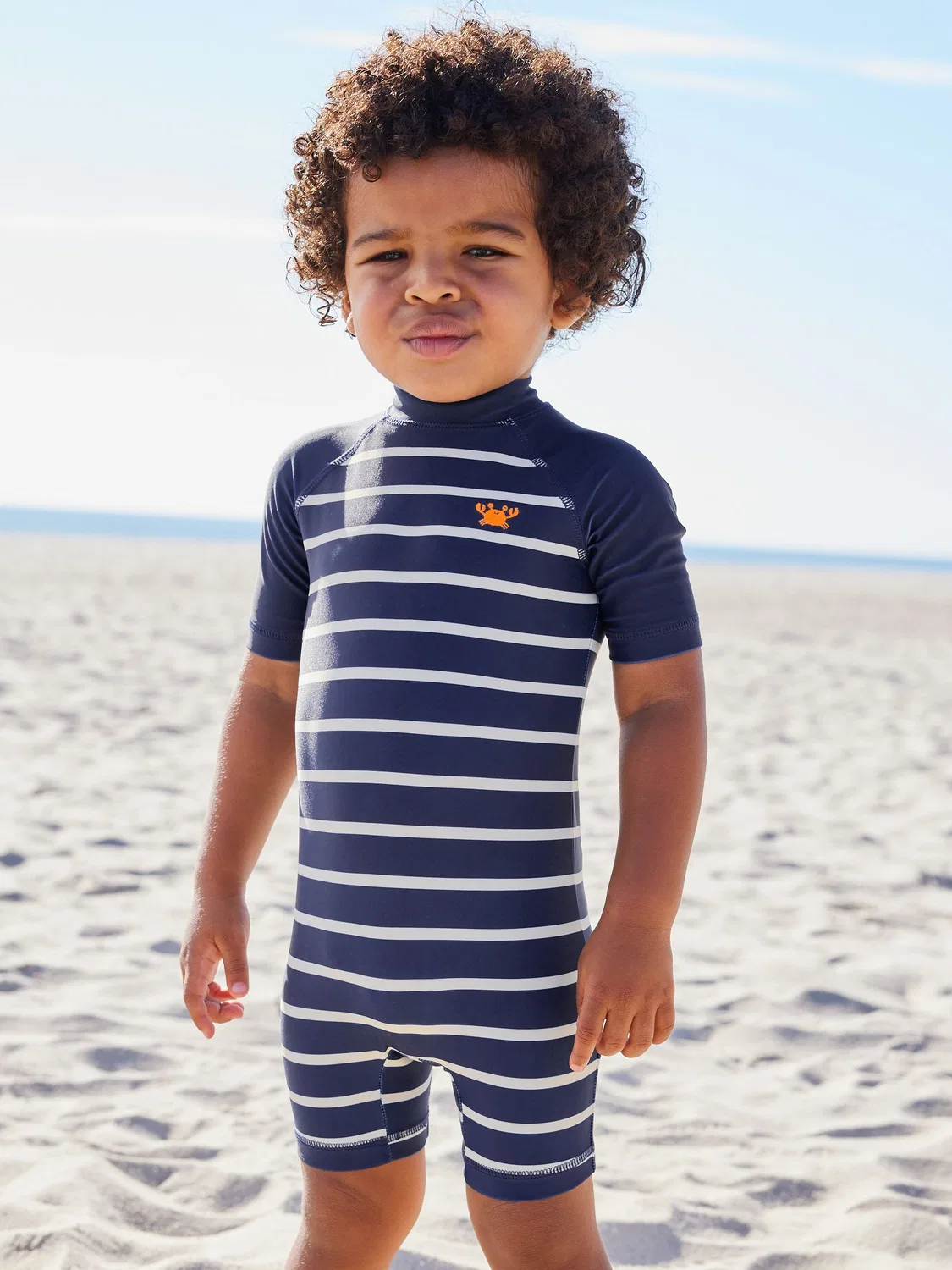Слитный купальник Navy Stripe Sunsafe All-In-One Next, Navy Stripe