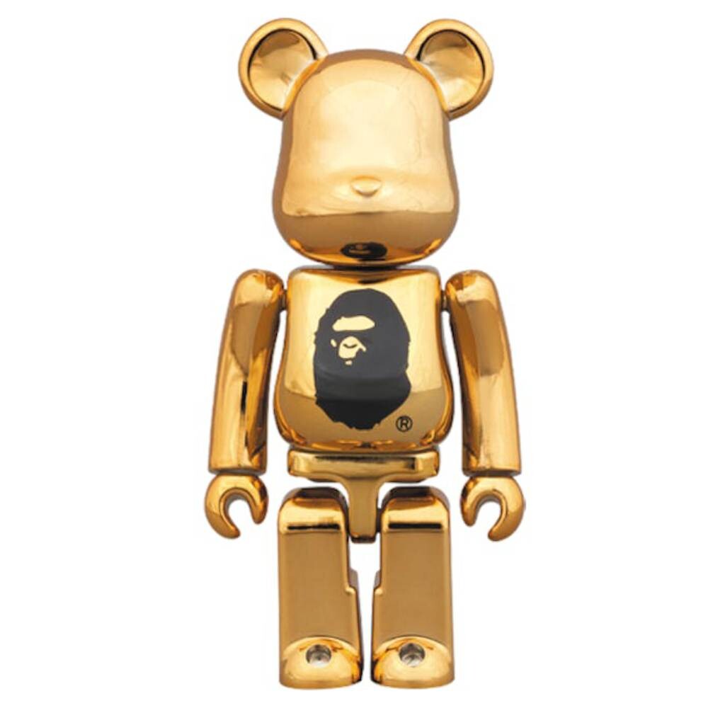 

Фигурка виниловая Bearbrick BAPE 23th Anniversary 100%, золотой