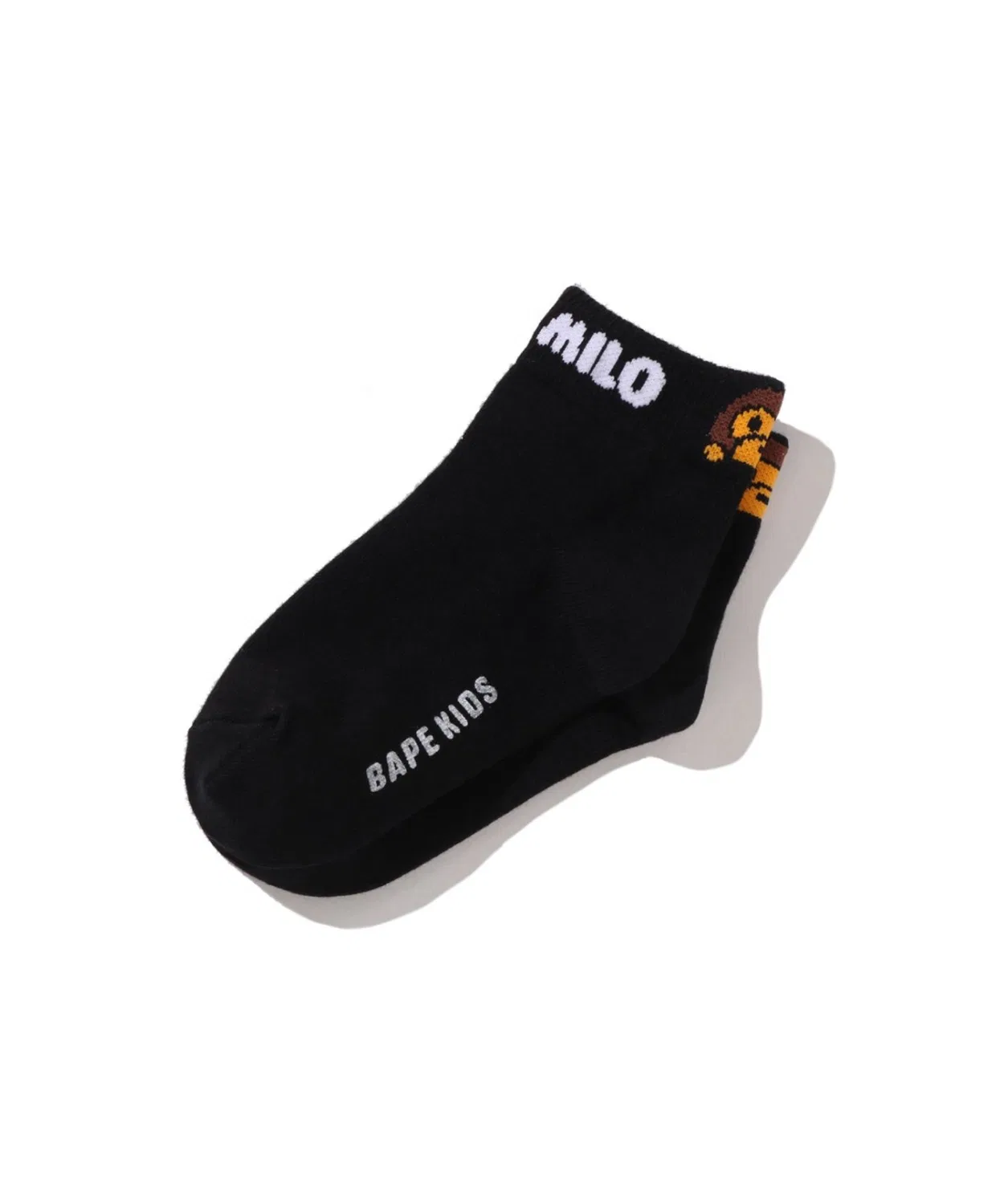 Детские носки-невидимки с принтом BABY MILO A BATHING APE, Black