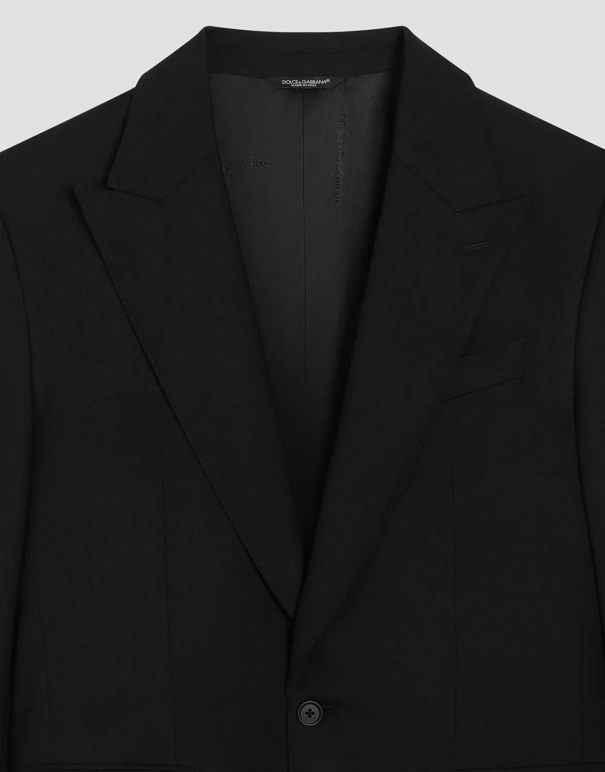Куртка Sicilia Light из натуральной шерсти, однобортная Dolce & Gabbana, черный — фото 3