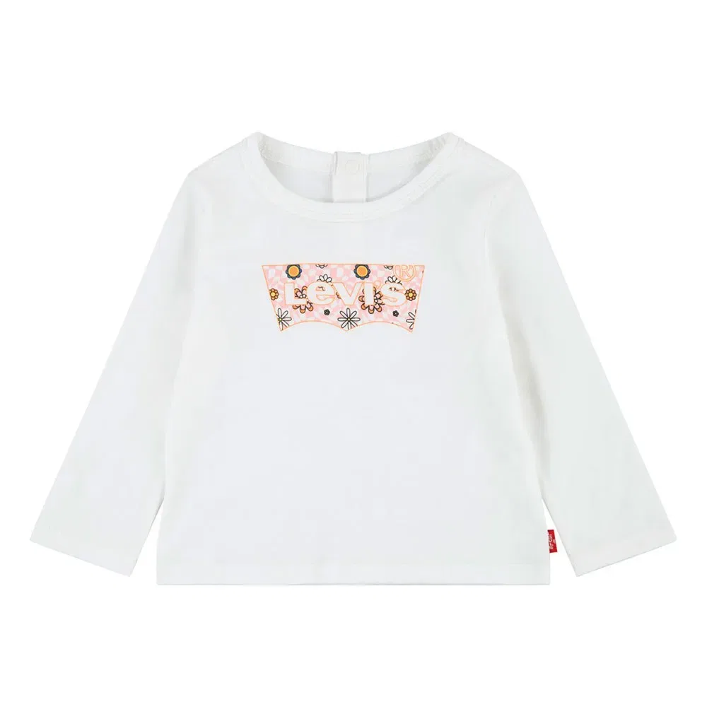 Футболка с длинным рукавом Batwing Checkerboard Levi's, белый