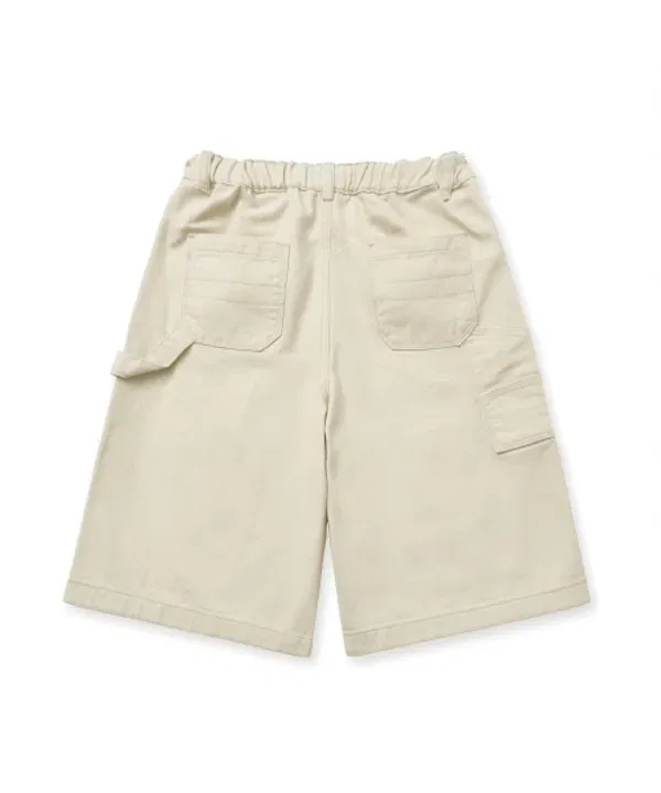 Шорты бермуды двойные колено, Kids double knee bermuda pants, Brownbreath Kids, кремовый — фото 3