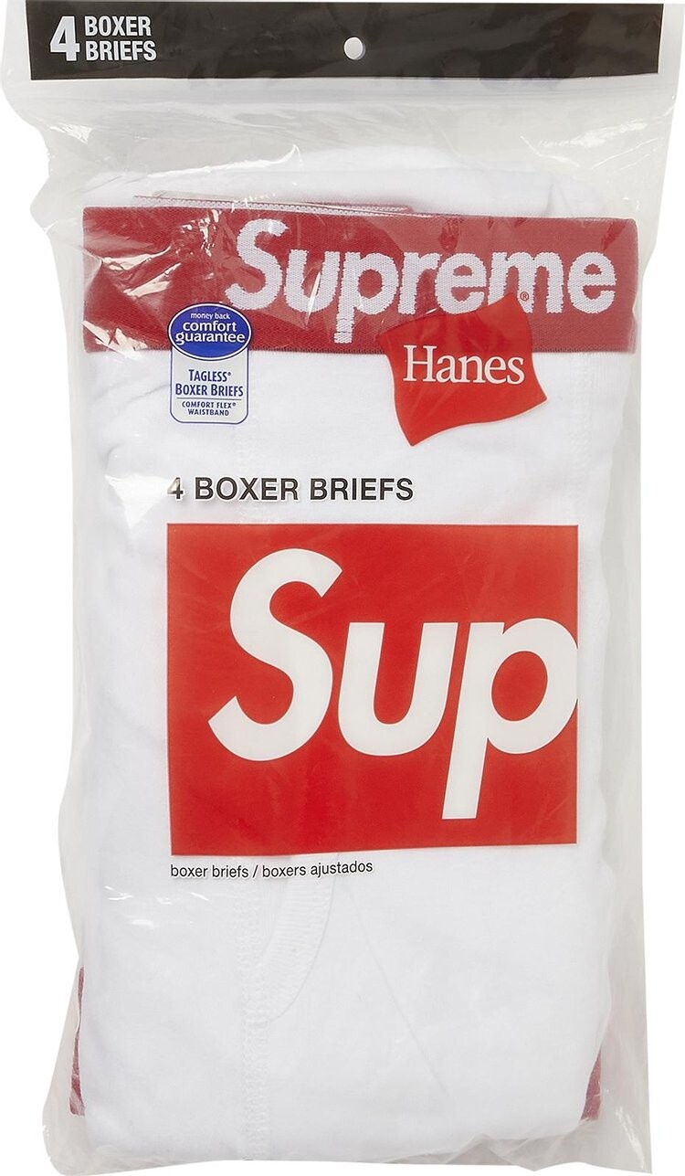 

Боксеры Supreme x Hanes Boxer Briefs (4 Pack) 'White', белый