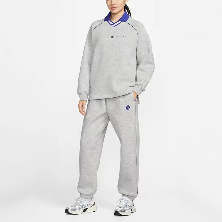 Спортивные брюки Sportswear Phoenix Fleece FW25 для женщин Nike, platinum/heather серый/синий золотой — фото 3
