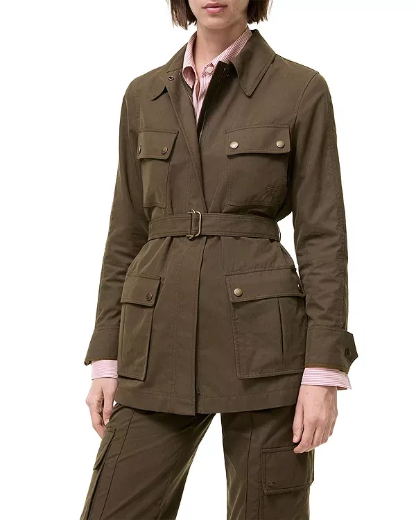 Женская куртка с поясом Gabardine safari jacket Burberry, Juniper
