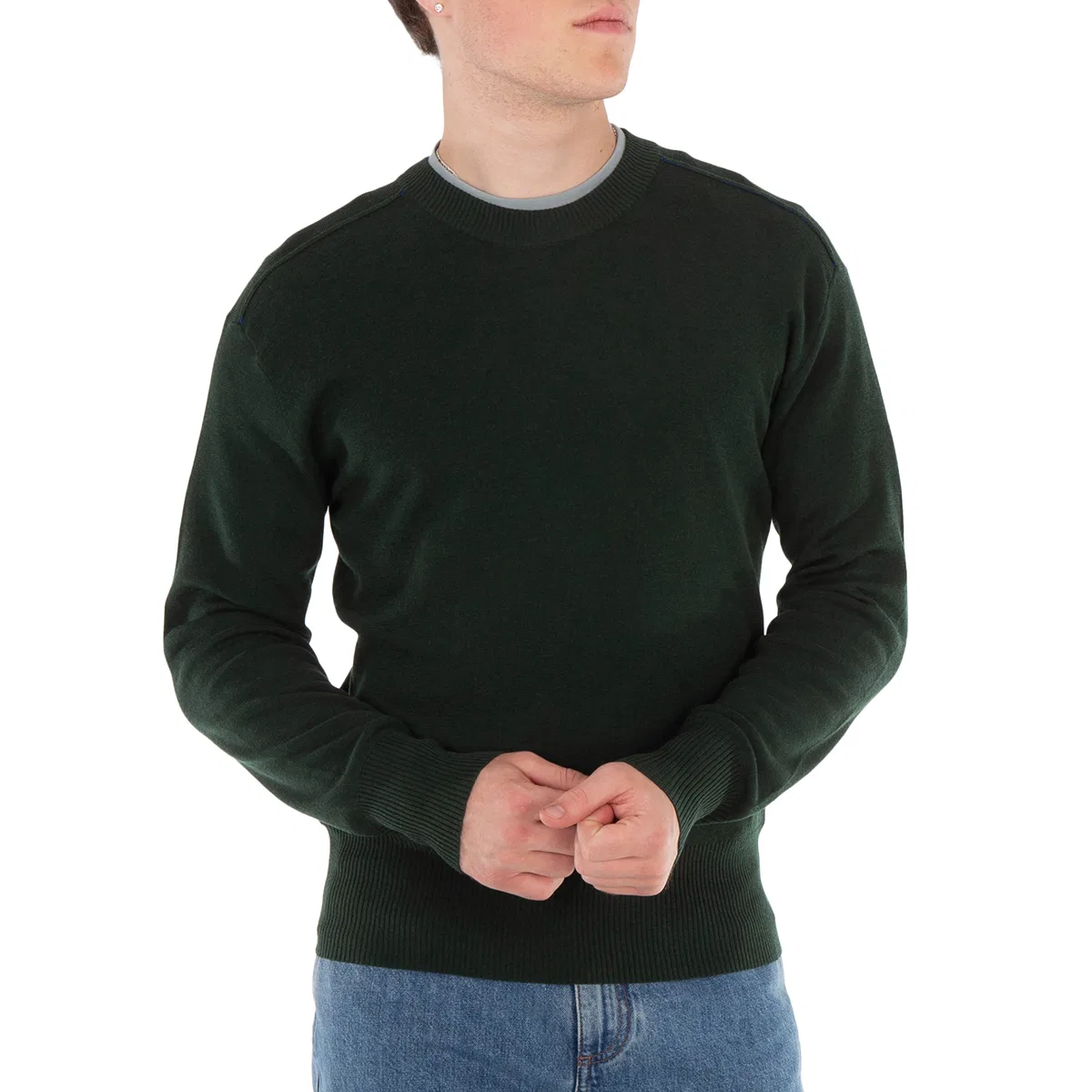 Джемпер шерстяной с круглым вырезом Crew Neck Wool Jumper Burberry, Ivy