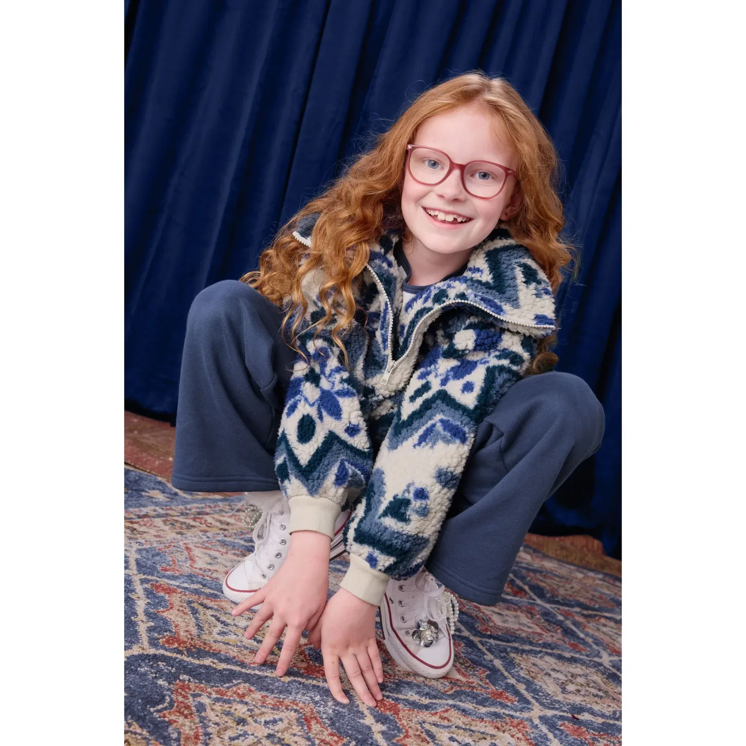 Детский пуловер из флиса с карманом-кенгуру Teddy Fleece Pullover Tea Collection, Istanbul Iznik — фото 3