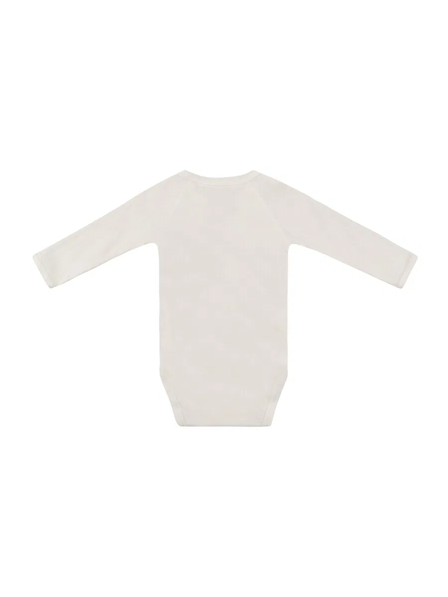 Комбинезон/боди PETIT BATEAU натурального белого цвета — фото 2