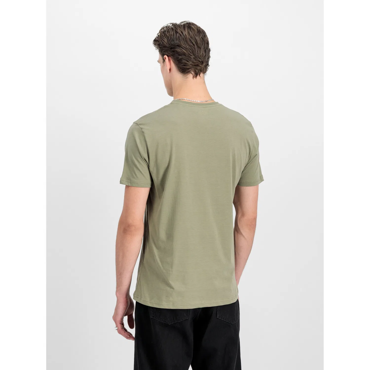 Детская футболка с круглым вырезом Alpha Industries, Olive/Burgundy — фото 3