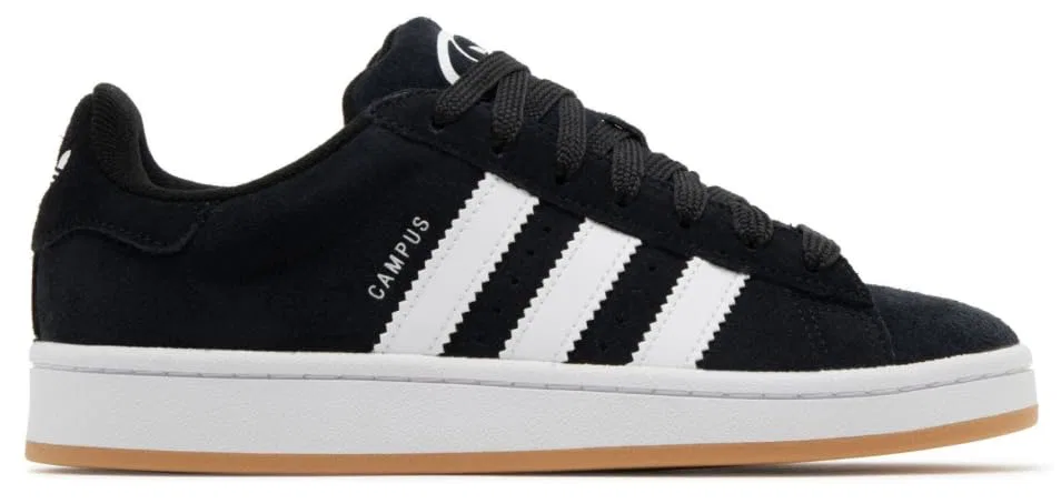 Детские кроссовки с принтом Campus 00 Adidas, Black White Rubber