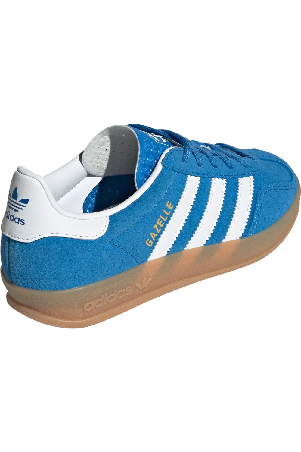 Детские кроссовки повседневные Gazelle Indoor adidas, Bluebird/White/Gum — фото 3