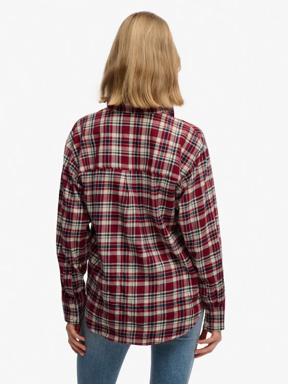 Рубашка фланелевая свободного кроя, клетка Superdry, красный — фото 2