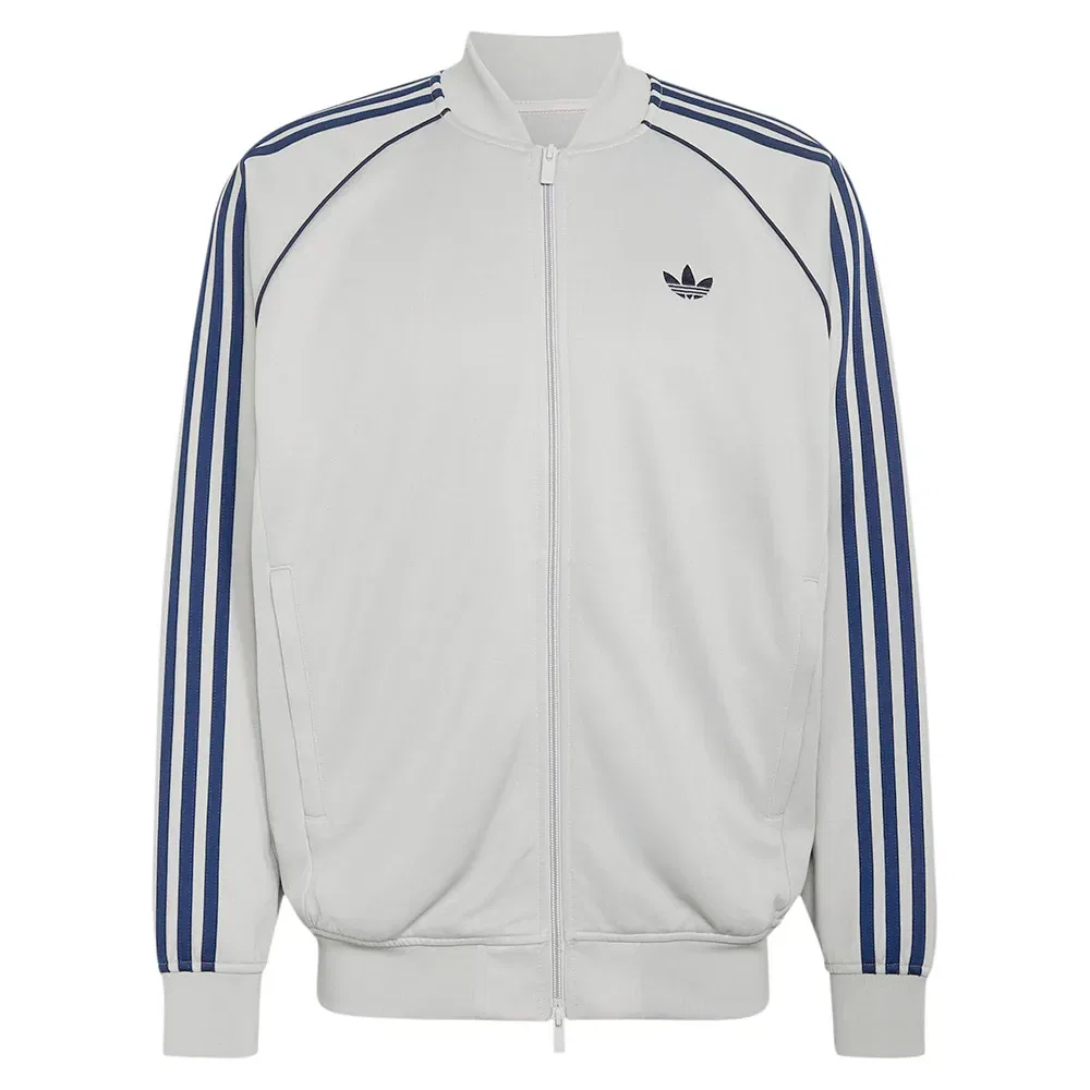 Свитшот на молнии Adicolor Classics Loose Track Adidas Originals, серый — фото 3